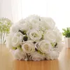 Biała sztuczna bukiet bukiet kwiaty ślubne Kwiaty pościelowe romantyczne romantyczne buque de noiva w3019