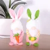 Easter Bunny Gnome Rabbit Faceless Dwarf Doll Toys Desktop Window Figurine Ornaments Home Bedroom Living Room Festival Decorations3859054