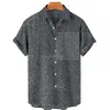 Men's Casual Shirts Men's Short Sleeve Hawaiian Shirt Open Collar Single Button 3D Printed Fashion Beach TopMen's