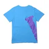 ファッションブランドVlon Miami Guerrilla Shop LimitedヒップホップルースパープルビッグV半袖Tシャツ男性と女性
