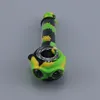 Colorful Silicone Dry Herb Tobacco Filter Pipes Glass Bowl Cigarette Holder Smoking Tube DHL