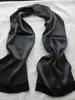 Men's 100% Mulberry Silk Scarf Double Layer Silk Long Neckerchief Comfortable