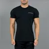 Men's T-Shirts Men T-shirt Fitness Bodybuilding Tshirts Gyms Alphalete Tees Tops Fashion Tshirt Homme Clothing High Quality Cotton