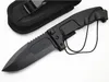 Promotion ER Survival Tactical folding knife N690 Drop Point Black Blade 6061-T6 Handle Knives With Nylon Bag