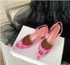 buckle stain Pumps shoes spool Heels sandals women s Luxury Designers Dress shoe Evening Slingback sandal factory footwear