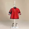 Neue Herbst Mode Cartoon Plaid Stil Kinder Mädchen Kleidung Lange ärmeln Luxus Marke Kleid Baby Mädchen Prinzessin Kleid 2-6 jahre G220506
