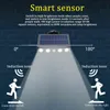 Wakyme güneş led hafif açık sokak lambası hareket sensörü duvar lambası su geçirmez güneş enerjisi taşkın ışığı bahçe avlusu için led j220531