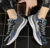 Moda Marka Sonbahar Kış Elbise Ayakkabı Erkekler Koşu Sneakers Düşük Elastik Bant Deri Tasarımcı Comfy Fitness Run Walk Casual
