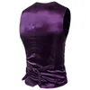 Purple Suit Men Spring slanke fit mouwloze vest heren Formele zakelijke trouwjurk Vesten Chaleco HOMBRE 220705