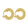 Роскошные качественные геометрические серьги для женщин мужчина корейский дизайнерский стип мод индийский золото золото рождественский подарок женские украшения женские аксессуары медные ювелирные украшения