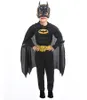 Batman Cosplay Suit Halloween Childrens Costumes Cape Mask Cape Bodysuit Set Black Bat Game Anime Theme Costume Superhero L￤mplig f￶r h￶jd 100 cm-150 cm