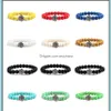 Andere armbanden sieraden Natuurlijke matte zwarte lava vulkanische stenen pootdruk bedrukkende armband homme femme pet memorial cat dog lo dhohu