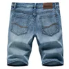 Sommer Herren Denim Shorts Classic Black Blue Dünne Abschnitt Mode Slim Business Casual Jeans Männliche Marke 220408