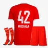 Bayern Soccer Sets 22 23 Jerseys Jerseys Zestaw dla dzieci z Shorts Socks 50th Anniversary Bramkarz Neuer de Ligt Sane 2022 2023 Koszulki piłkarskie Hernandez Boys Mundur