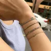 Retro Einfache Runde Pailletten Anhänger Armband frauen Mode Persönlichkeit Kreative Gold Metall Armbänder Mädchen Liebhaber Schmuck Geschenk