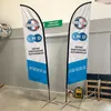 Beach Flagpole Feather Teardrop Flags and Banners With Base Custom Print Printing Club Advertising Sport Outdoor med marknadsföring 220616