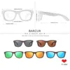 Barcur Brown Glasses Retro Wood Eyewear Men Bamboo Solglasögon Kvinnor Unisex Sun med fall 220513