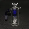 Blue 3.4 Inchs Mini 14mm Glass ash catcher Water Bong hookah Smoking Pipes Accessories with glass bowl or quartz banger nails