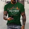 Summer Hard Rock 3d Polo Shirt Vortex Men T-shirt Fashion O-neck Casual Short Sleeve Harajuku Hip Hop Trend Oversized