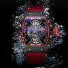 Uxury Watch Data Feice Men Skeleton Automático Relógio mecânico Tipo de barril esportivo de luxo de luxo de luxo FM602