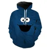 Mannen Hoodies Sweatshirts Cookie Monster 3D Gedrukt Mannen Vrouwen Mode Sweatshirt Hoodie Cartoon Anime Harajuku Hip Hop Trui Kinderen jongen G