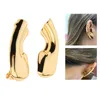 Clip-on & Screw Back Earlobe Ear Cuff Clip On Earrings Without Piercing For Women Men Gold Color Auricle Earings PunkClip-on Farl22