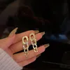 Pendientes colgantes de cadena de araña para mujeres y niñas, moda coreana de Zirconia cúbica, tendencia 2022, regalo de joyería para parejas, Pendientes colgantes para Mujer