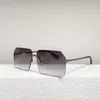 패션쇼 선글라스 스카이 블루 크리스탈 유리 여성 도매 럭셔리 디자이너 브랜드 3D 금속 힌지 림리스 빈티지 사각 안경 FOL524A