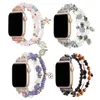 Jewelry Bracelet Strap For Apple Watch 41mm 45mm 44mm 42mm 40mm 38mm Bands Women Beaded Wristband iwatch 7 6 5 4 3 Se Series Watchband Accessories