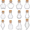 Nyhetsartiklar DIY Pendants Cork Stopper Lagring Vial Mini Glass Flaskor Tomma provburkar som önskar flaska Wedding Home Decoration 20220607 D3