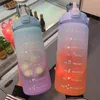 Mugs 2000ml water bottle with marker Time Girl's Burn Cream Drink Cold Summer Sports Outdoor Room