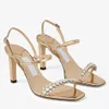 Top Luxury Summer Meira Sandali Scarpe per donna Crystal Strappy Lady Gladiator Sandalias Perfect High Heels Bridal Wedding Bridals EU35-43