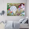 Paintings Vintage Fairy Tale Illustration Poster Forest Baby Fairies Squirrels Mushroom Children Canvas Painting Nursery Wall Art Pictures