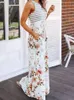 Abiti casual Estate Tasca a righe floreali Senza maniche Maxi abito Donna 2022 Fashion Beach Party Slip Strap Lungo Elegante VestidoCasual