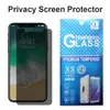 Anti Spy Privacy Tempered Glass Screen Protector för iPhone 11 12 13 14 Pro Max XR XS 7 8 Plus med detaljhandelspaketet