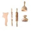 Lymphatic Drainage Cellulite Wooden Body Massager Stick Roller Maderoterapi Tools Set Facial Colombian Wood Therapy Tools