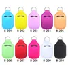 Fast färg Neopren Sanitizer Holder Keychains Outdoor Portable Mini Bottle Cover Key Chain Lipstick Cover