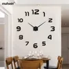 Muhsein Modern Wall Clock 3D Rals Clock Большой размер DIY Склейка на стенах часы домашний декор часы немой Quartz Watch 210325