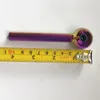 4,1 tum nanoplätering Pyrex glasoljeförbränningsrör torkar ört färgglada glasoljor vattenhandrör rökare tillbehör