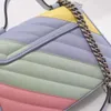 2021 bolsos de moda macaron, bolso de hombro para mujer, bandolera de marca famosa de cuero genuino