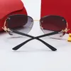 Diamond Designer zonnebrillen voor dames Sunglass Mode Luxe gepolariseerde UV-bescherming Carti Brand Oversized Woman Goggle Wrap Cat Eye Driving Beach Fox Eyeglasses