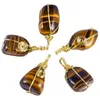 Colliers pendants Naturel Stone irrégulière Stone guérison Crystal pour collier Filé à la main Symbole Reiki enveloppé unisexon
