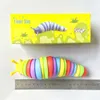 Novità Lumache Fidget Lumache Plastica Arcobaleno Bug giocattoli Decompressione Sfiato Giocattolo Educativo per bambini Nuova vista Colorato con confezione W2