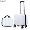 KLQDZMS fashion rolling luggage sets spinner retro suitcase wheels inch women wearing on travel bags password J220707