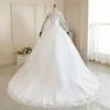 Other Wedding Dresses Elegant O Neck Full Sleeve Dress Illusion Lace Embroidery Simple Custom Made Bridal Gown Vestido De Noiva LOther