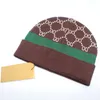 Stickad hatt beanie cap designer skalle mössor för man kvinna vinter hattar 7 färg toppkvalitet