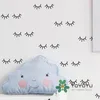 Wall Stickers 54pcs/set Cute Eyelash Pattern Decal Kids Room DIY Decoration Girls Baby Bedroom Home Decor Poster WA-8