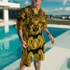 T-shirt dla męskich dróg dla męskiej drukującej ekipa na szyję z krótkim rękawem Zestaw TEE Summer Oversized T Shirt Men Tracksuit 2-częściowy garnitur xxs-6xl