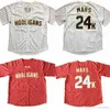 Xflsp billigare bruno mars 24k hooligans baseball jersey bruno mars baseball tröjor röda vita män alla stitched baseball tröjor vintage sällsynta