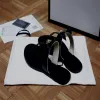 A18 مصممة للسيدات سيدات الفاخرة النعال الجلدية الأصلية حذاء مسطح Oran Sandal Party Shoes مع صندوق الحجم 35-42 صندل